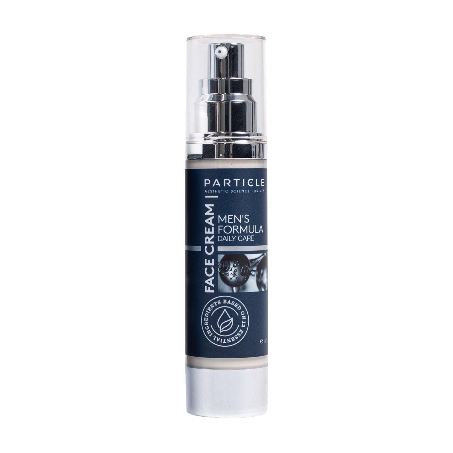 Particle for men full skincare package contents and product information labels