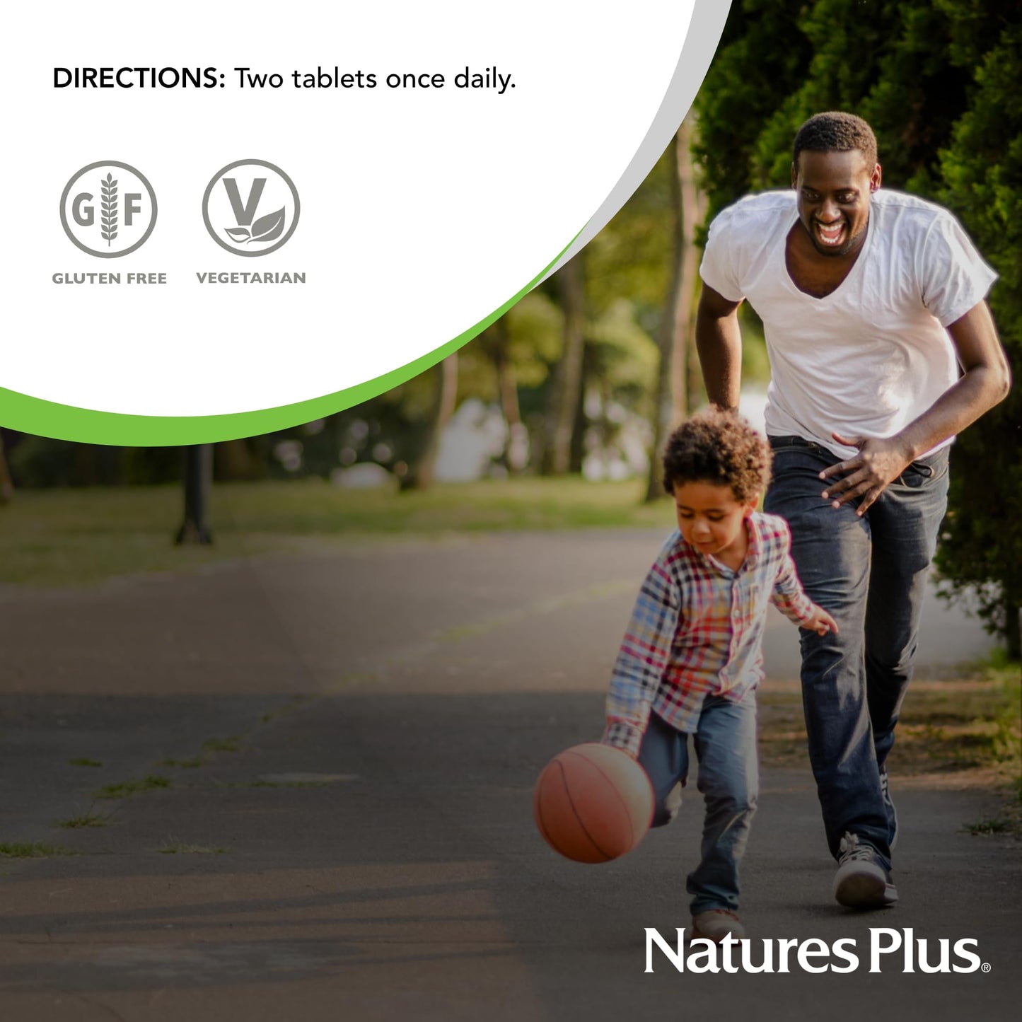 Premium triple action immune defense formula by NaturesPlus showing tablet texture