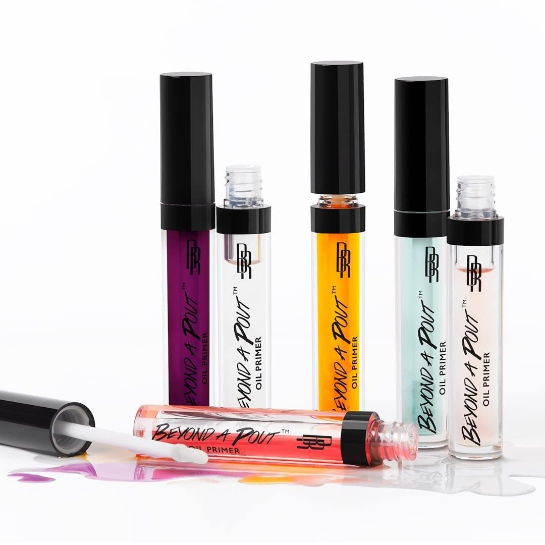 Black Radiance Beyond A Pout Oil Primer swatched on skin