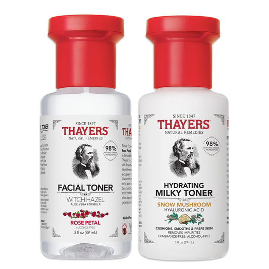 Thayers Rose Petal Facial Toner three fluid ounce bottle close up