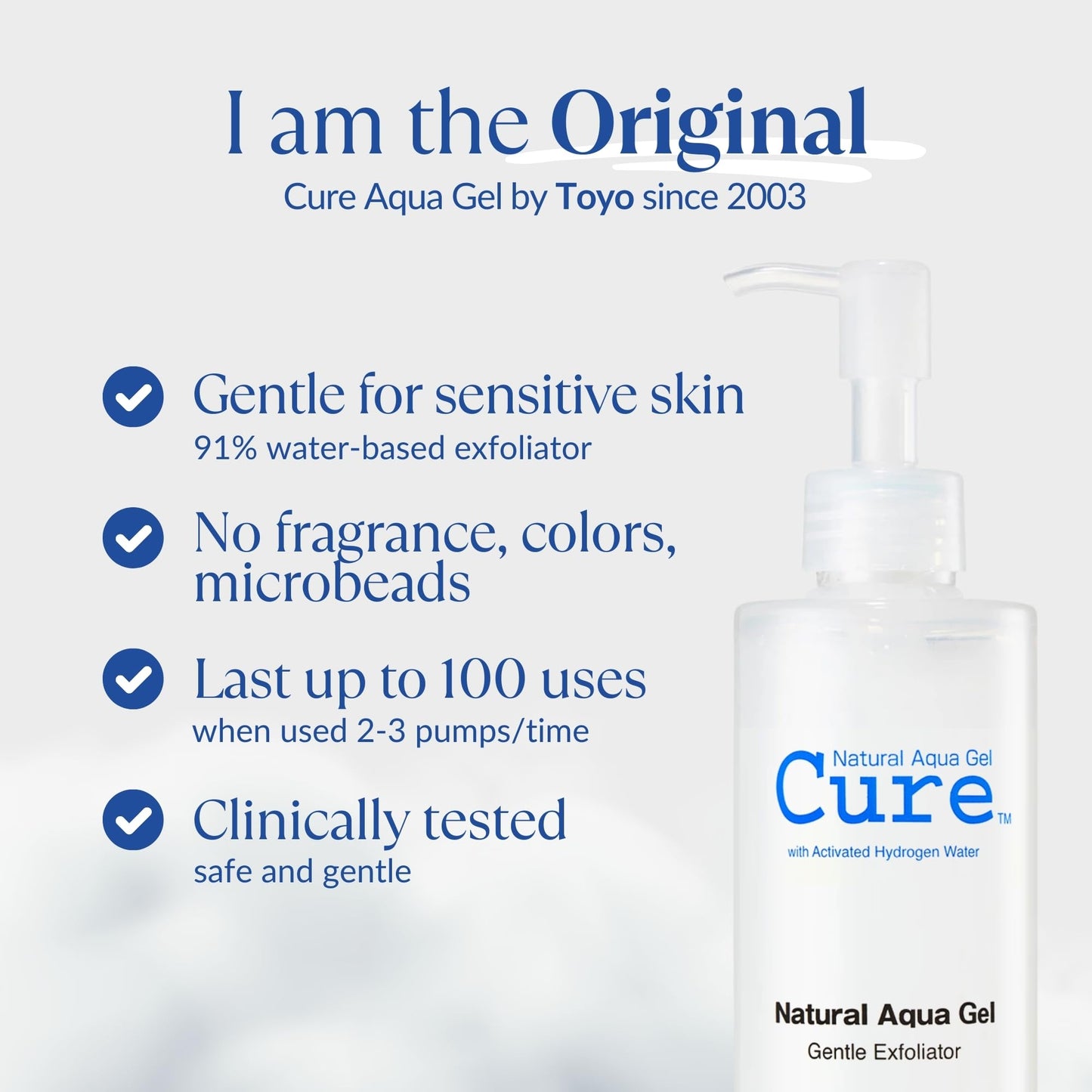Natural Aqua Gel Cure hydrating peeling gel for face and body