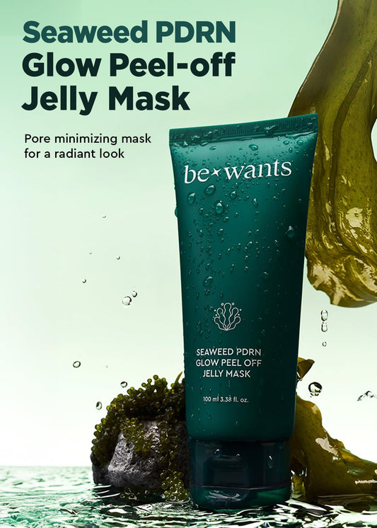 BEWANTS exfoliating facial mask texture being applied for Korean glass skin.