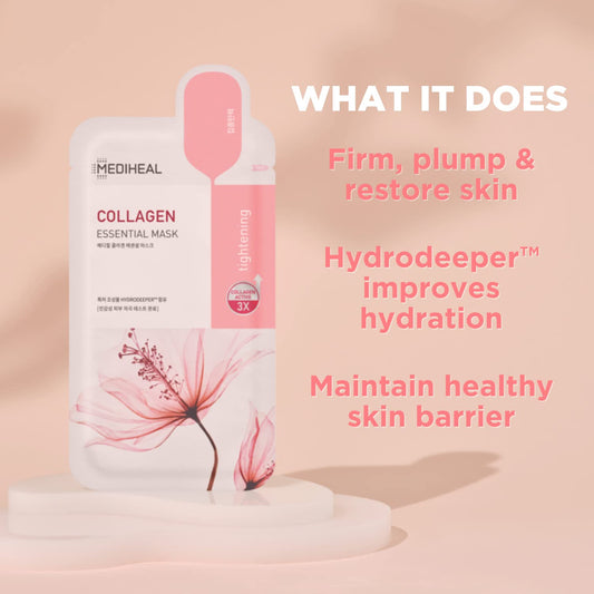 Mediheal Collagen Essential Mask sheet application