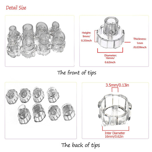 Elitzia hydro dermabrasion replacement tips spiral design close up view