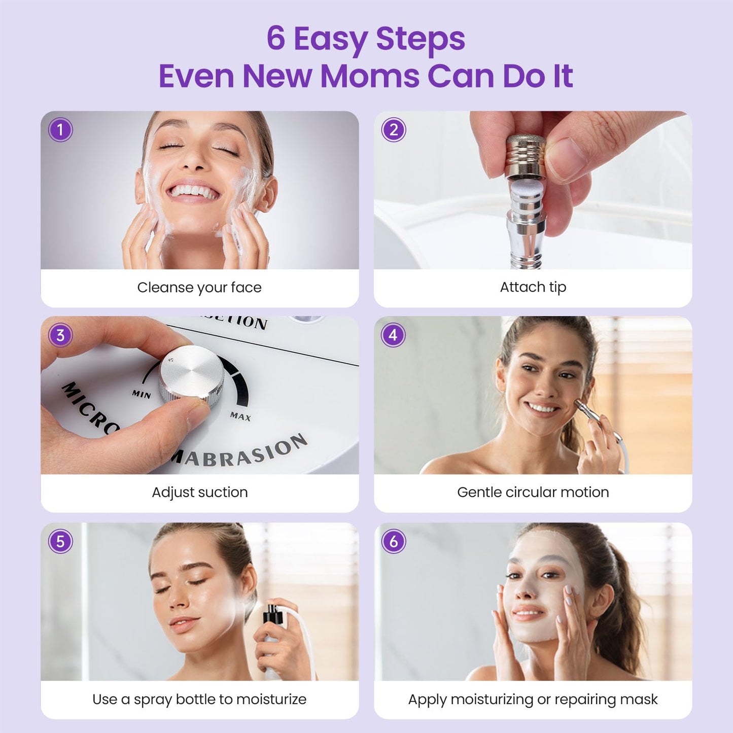 UNOISETION premium skin care device in use for home blackhead removal and exfoliation