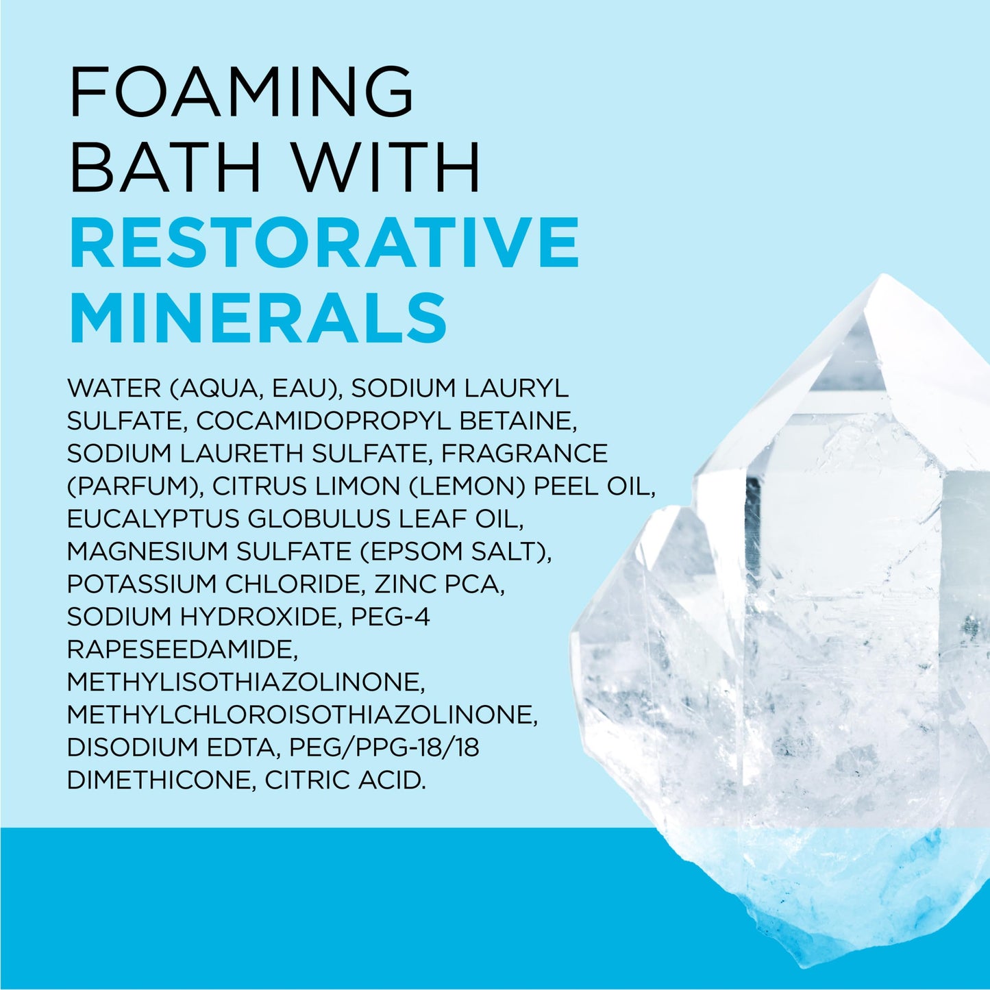 USA imported Dr Teal's restorative minerals pour cap close up