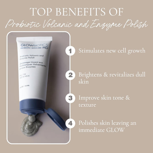 Glowbiotics probiotic brightening facial scrub tube