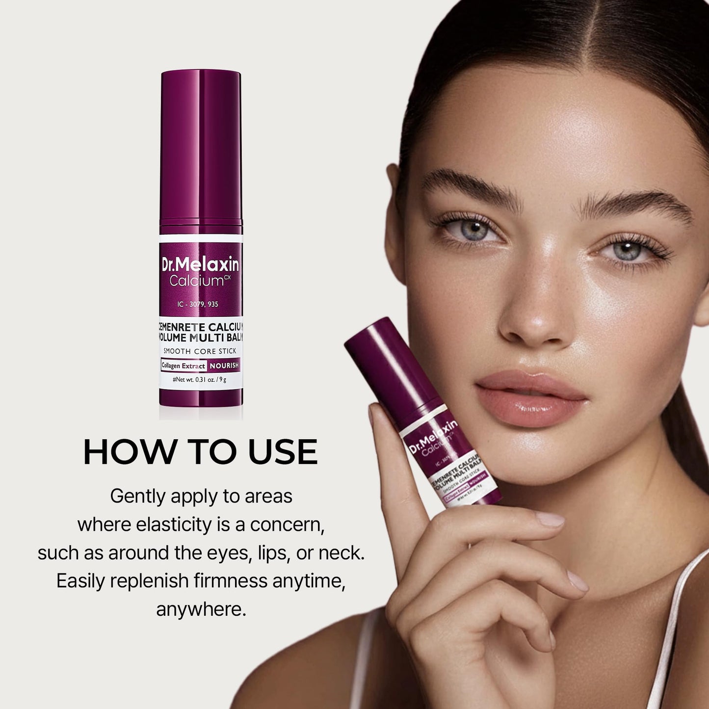 Dr. Melaxin hydration stick used as a makeup primer base