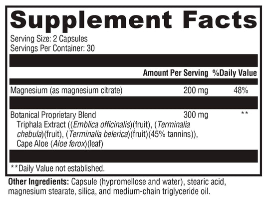 XYMOGEN ColonX bottle showing supplement facts list and clean ingredients panel