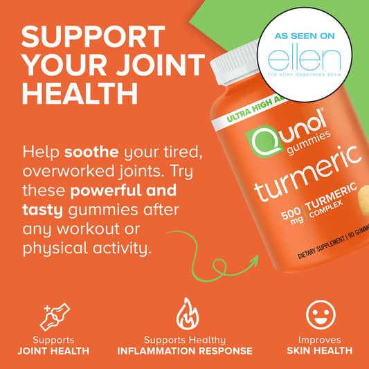 Qunol 500mg turmeric complex chewable supplements for healthy inflammation response