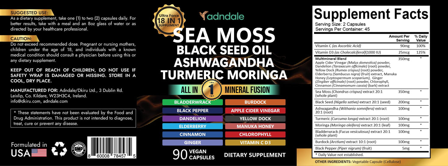 Adndale multi ingredient wellness supplement lifestyle presentation