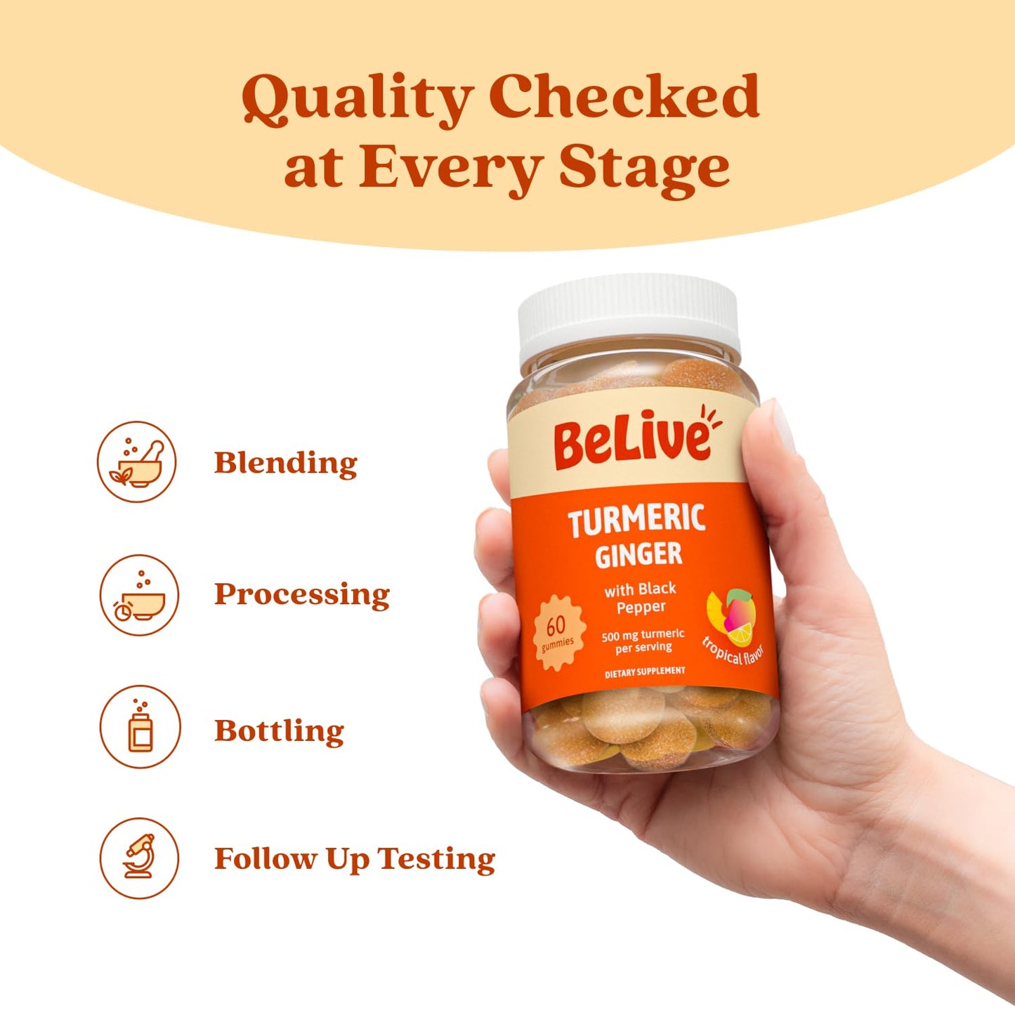 BeLive premium USA imported dietary supplement container