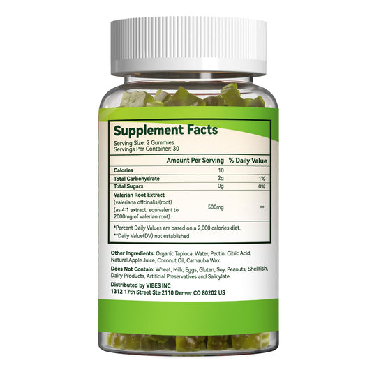 Agumoon high strength valerian root extract vegan apple flavor supplements for stress relief.