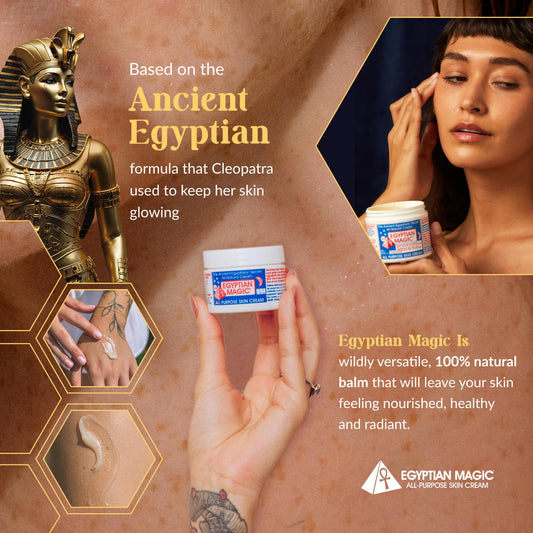 Authentic Egyptian Magic multi purpose moisturizer jar on a clean background for dry skin care