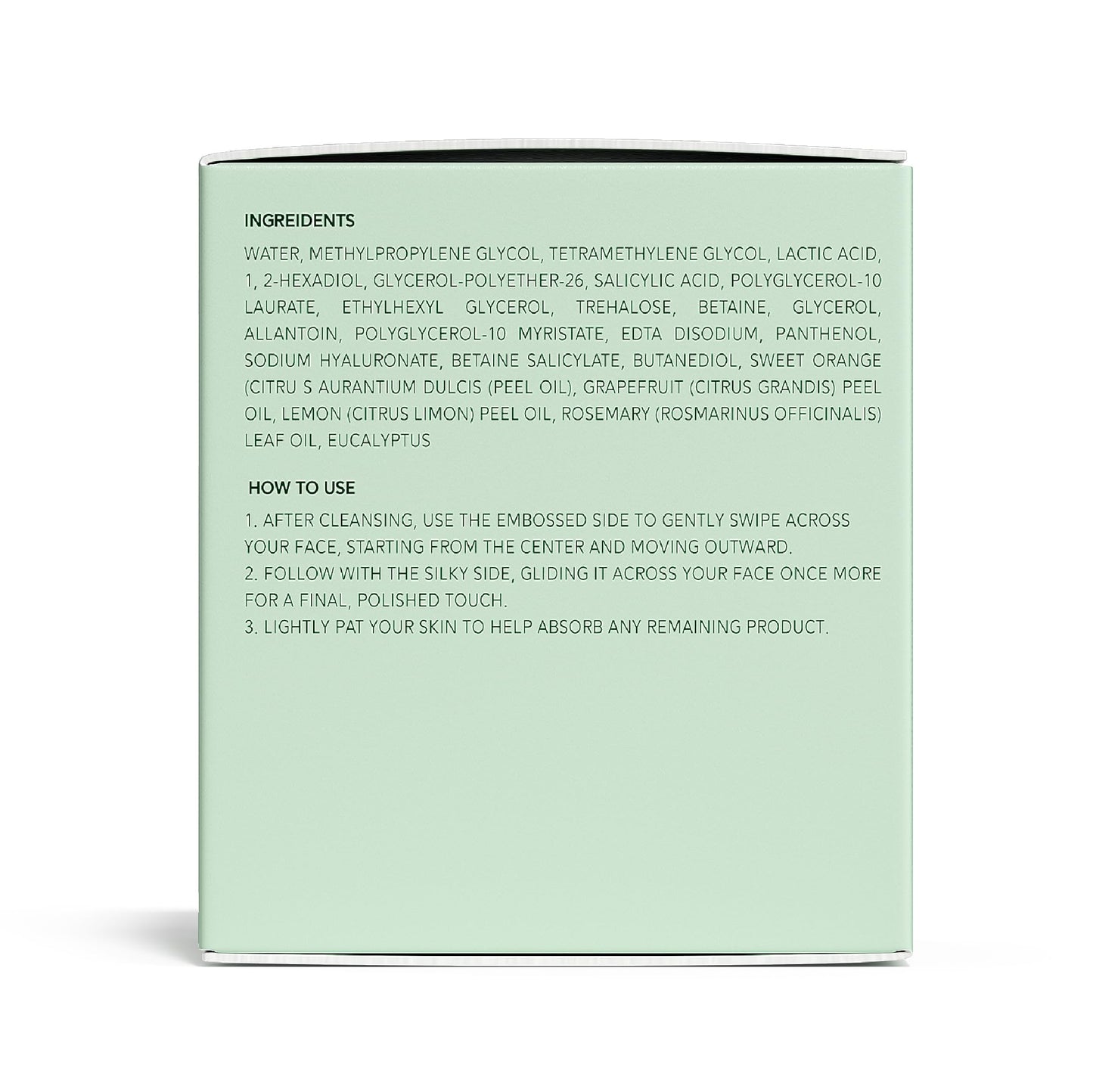 QUIA beauty clear skin formula toner pads outer product boxing view