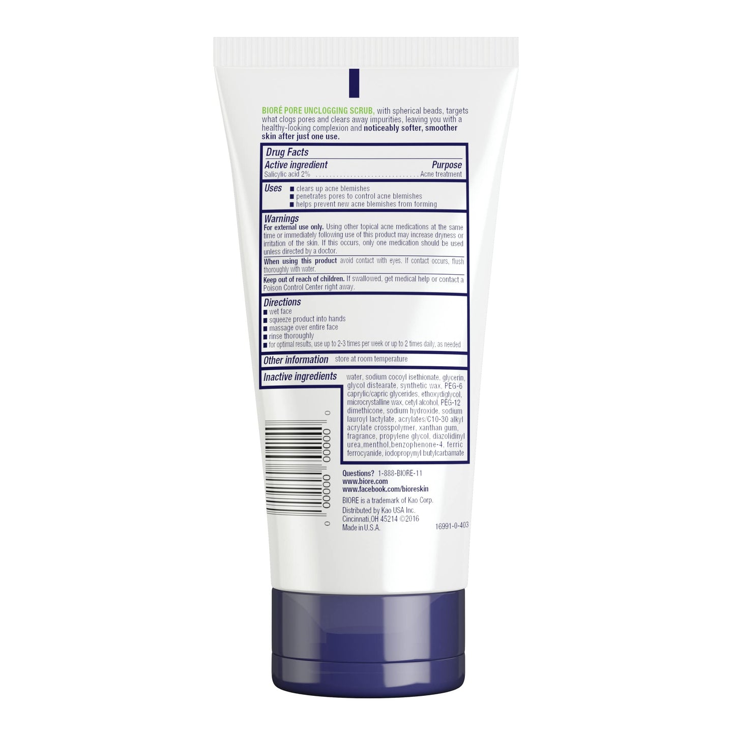 Deep cleansing acne control face scrub by Bioré