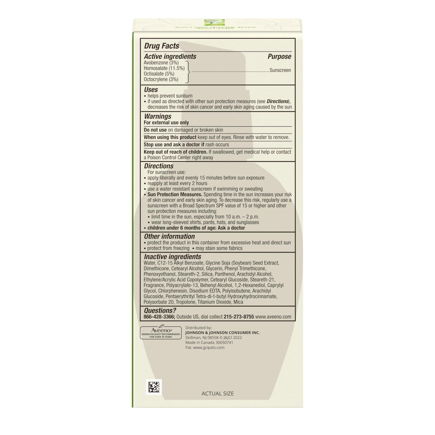Full retail packaging of Aveeno Positively Radiant skin tone improving daily face moisturizer