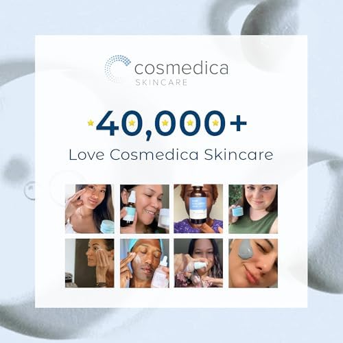Authentic imported Cosmedica Skincare serum bottle on a clean background