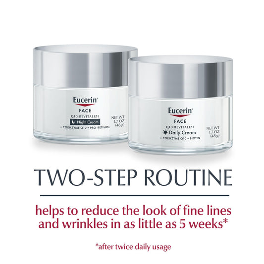 Eucerin anti aging moisturizer 2 pack jars showing day cream and night cream labels