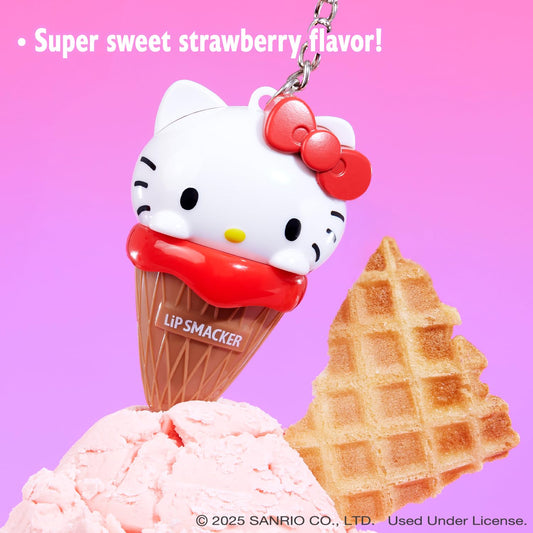 Hello Kitty lip balm ice cream cone design packaging