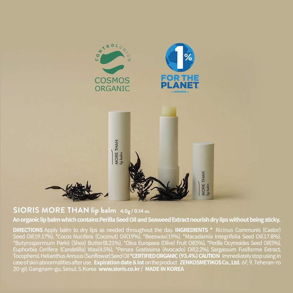 Sioris botanical lip care product group shot for hydration