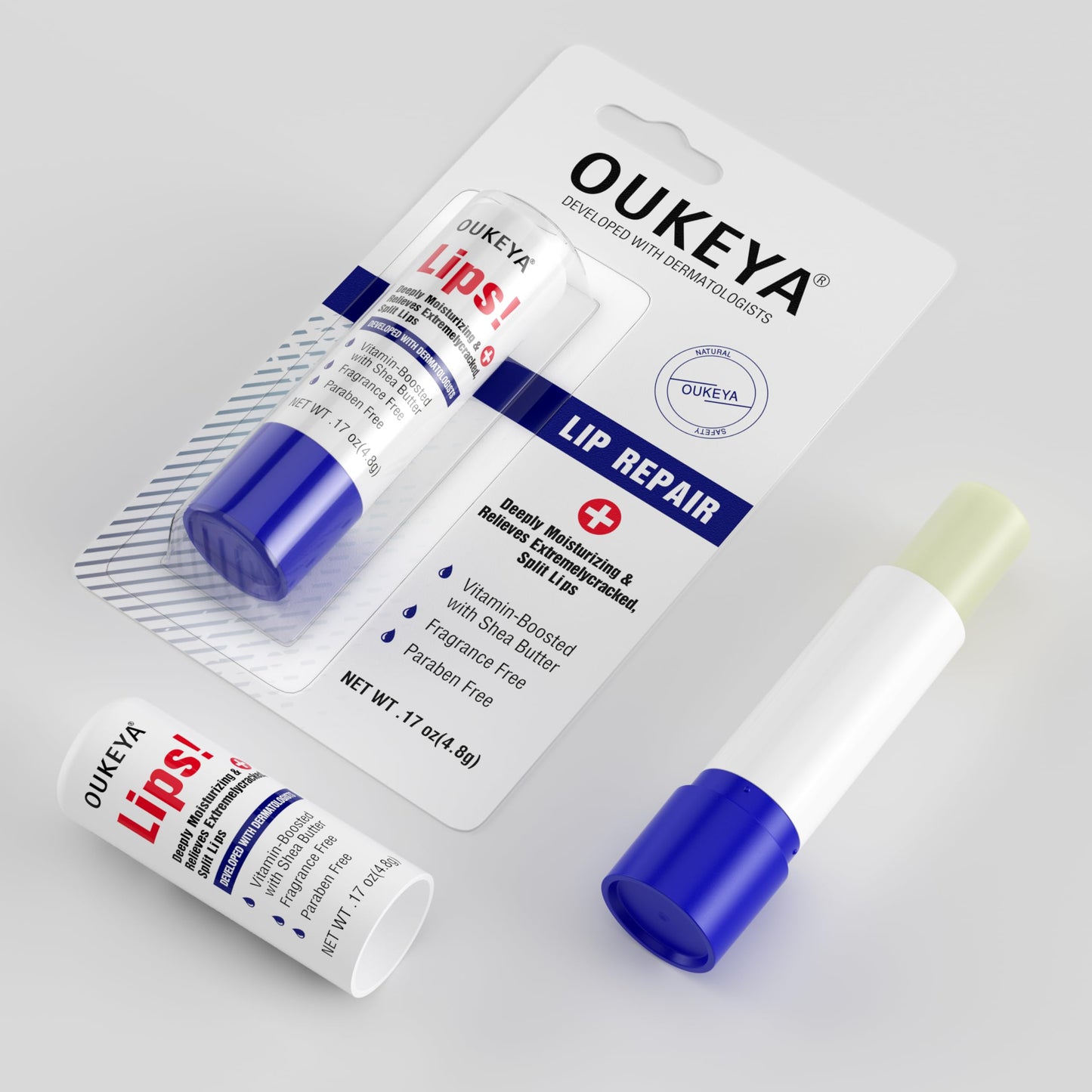 Oukeya medicated lip balm pack for overnight treatment