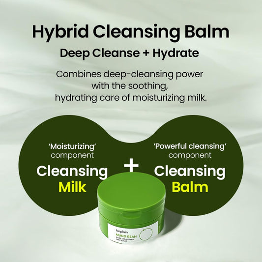 Beplain Mung Bean cleansing balm texture in jar