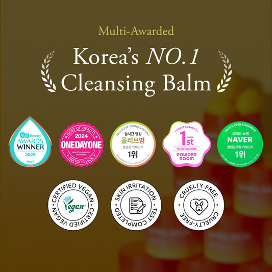 Aprilskin cleansing balm sorbet texture on hand