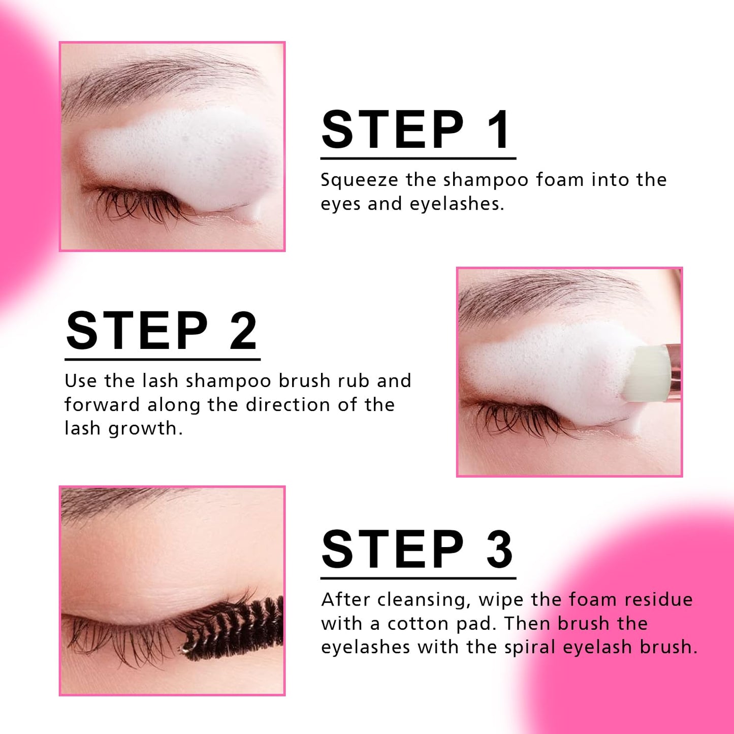 TDance lash shampoo packaging for sensitive eyes