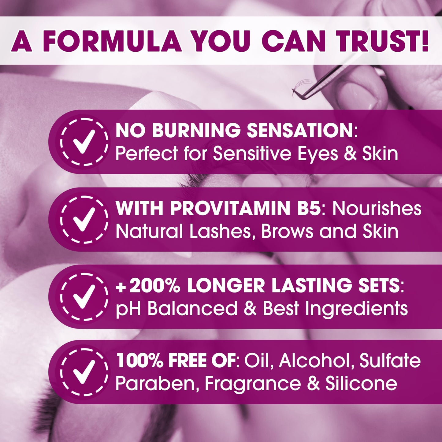 Instructions and usage of SecretsID lash wash concentrate
