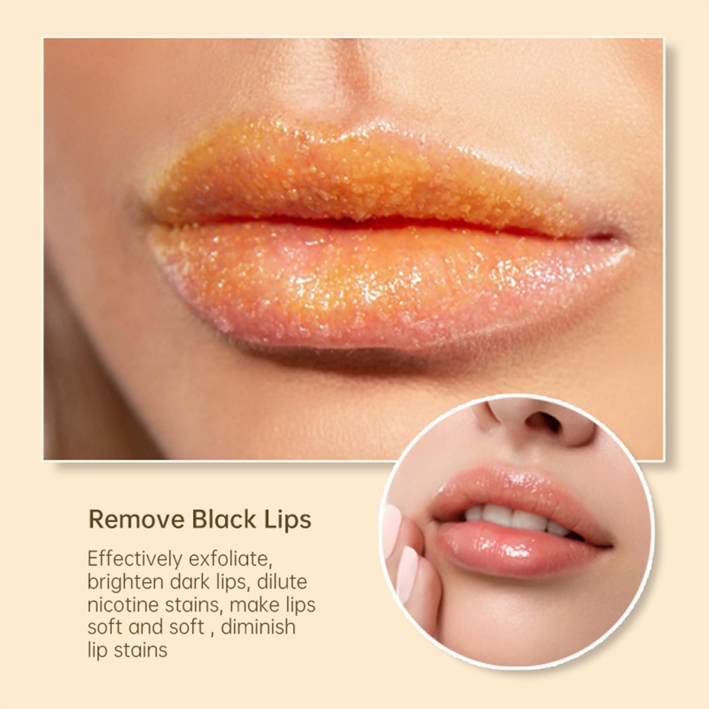 Yjlyqf lip scrub for dark lips in lifestyle setting