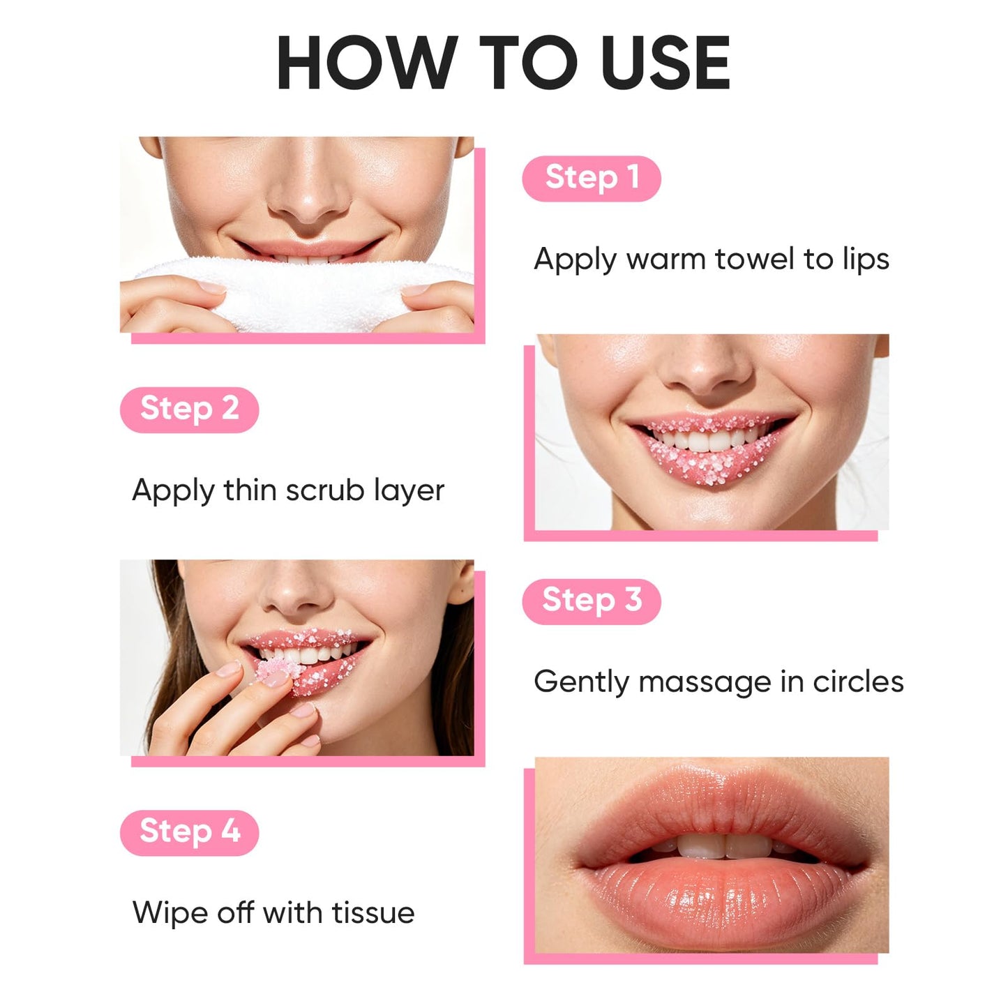 Oupeicharm lip care set for dry and dark lips