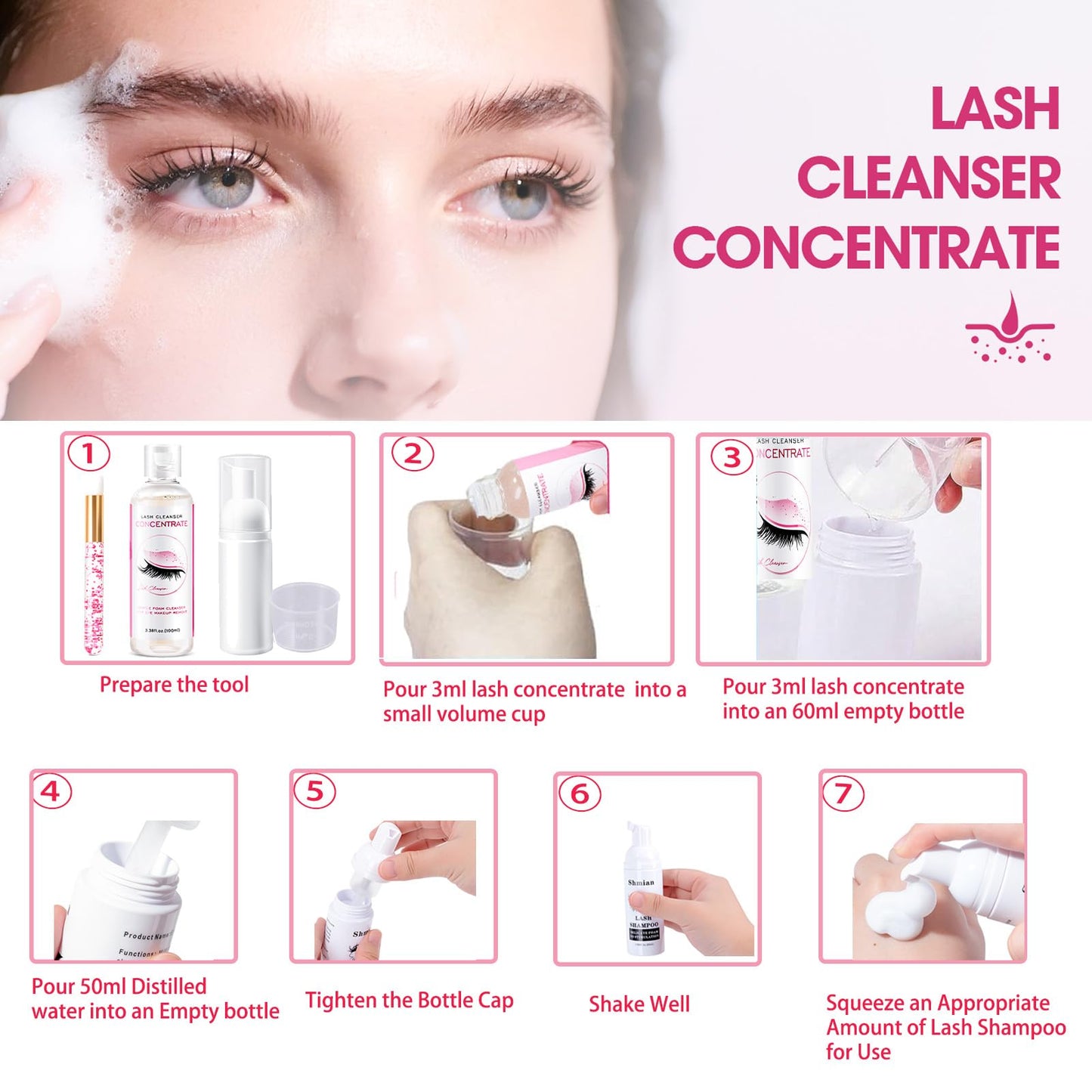 Authentic Stacy Lash Shampoo Concentrate packaging details