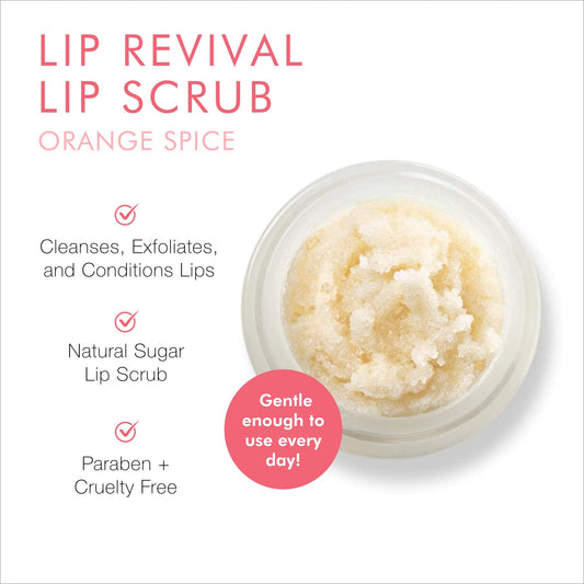 Open jar of Beauty For Real Lip Revival natural lip scrub