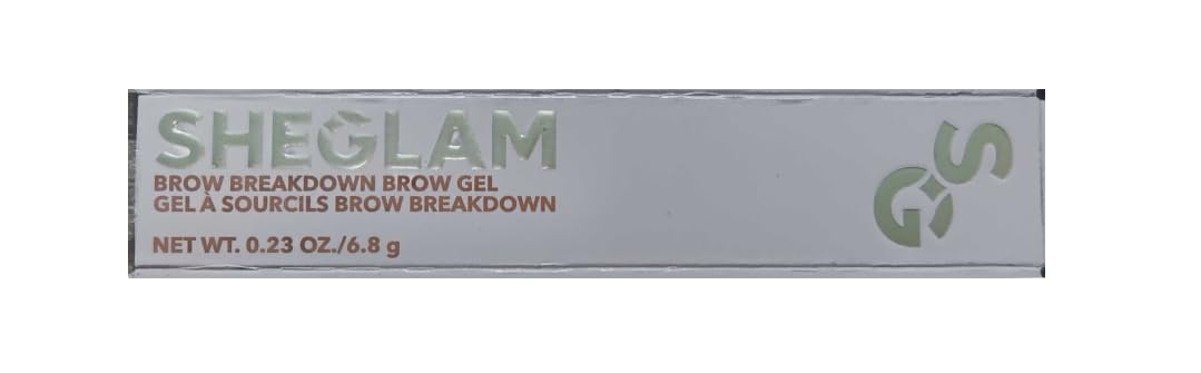 SHEGLAM authentic imported clear brow gel product container close up look.