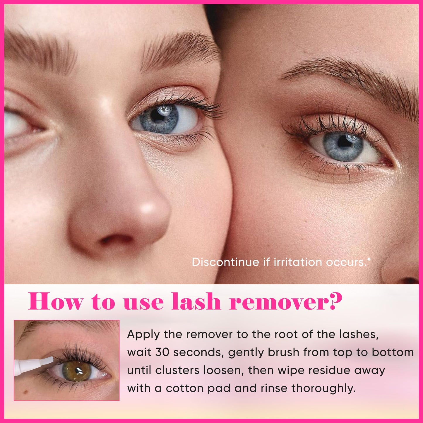Finished look with Fanxiton lash bond and seal