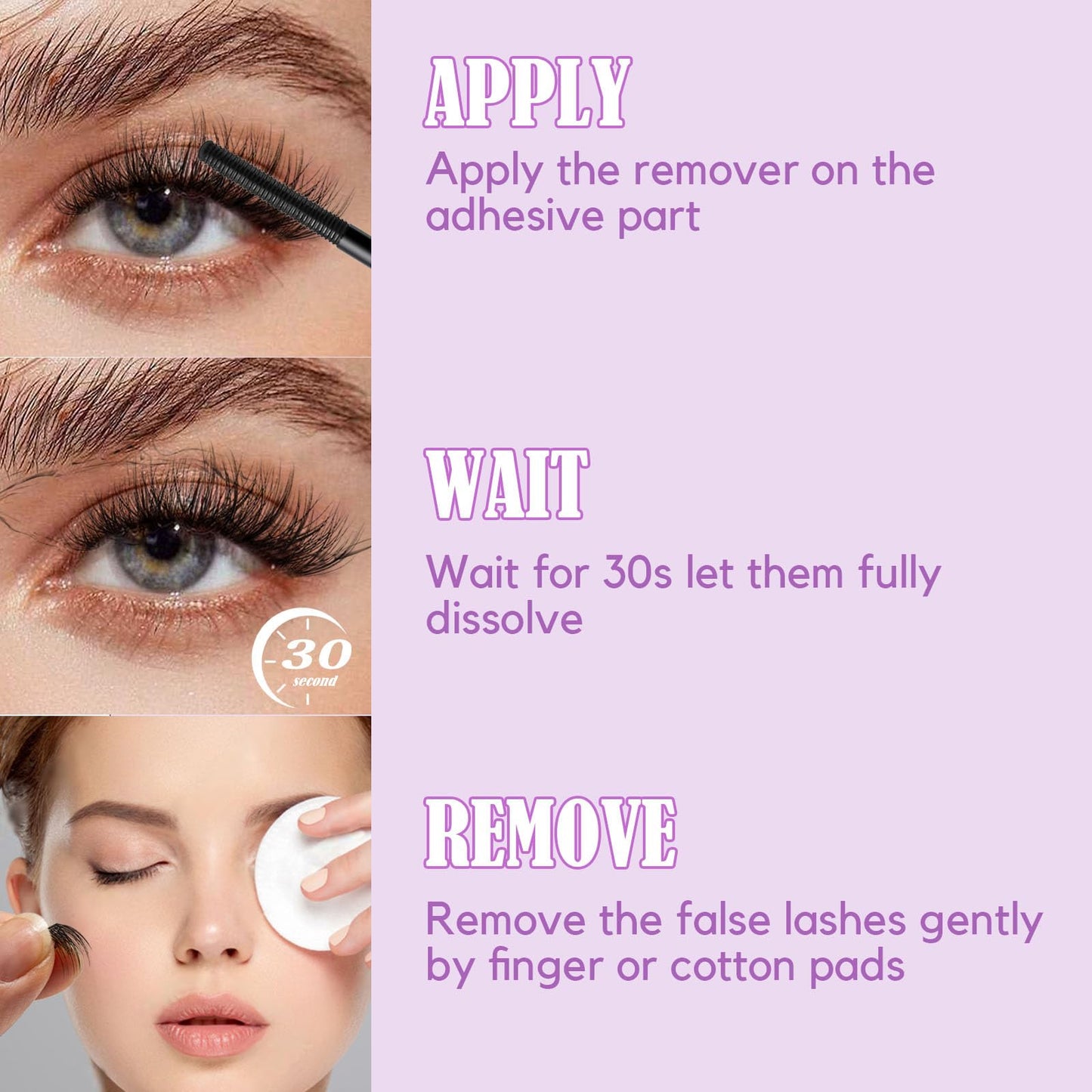 Gaqqi eyelash glue remover for sensitive eyes