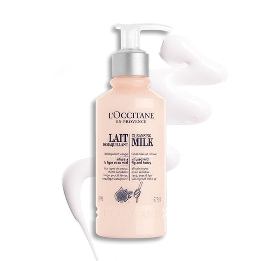 L'Occitane Cleansing Milk pump bottle for daily skincare