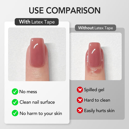 GAOY cuticle guard barrier applied around the fingernail turning clear as it air dries