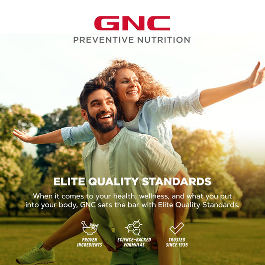 GNC DHA 1000 mini softgels premium imported packaging detailing nutritional facts