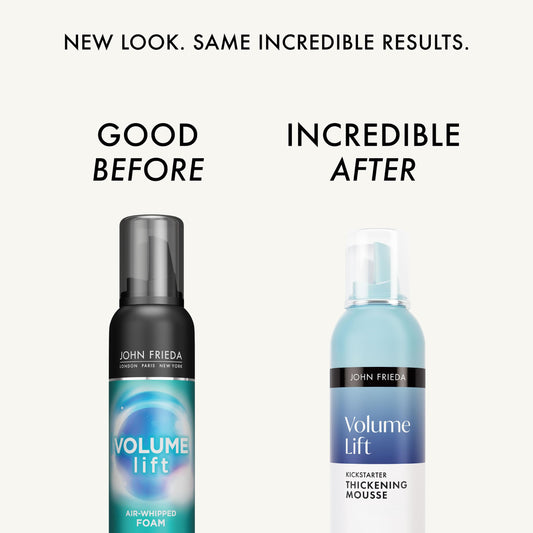 John Frieda Volumizing Mousse 210 grams bottle showing product details.