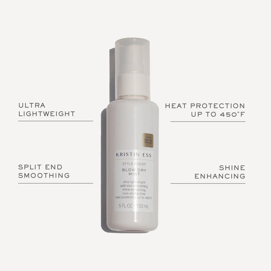 Kristin Ess blow dry mist spray packaging details