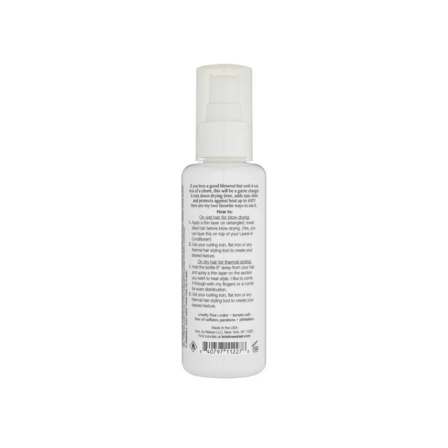 Kristin Ess hydrating thermal protectant for frizzy hair