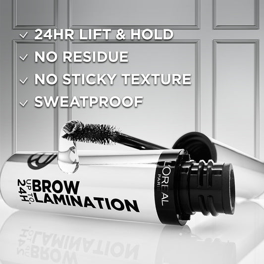 L'Oreal Paris clear eyebrow makeup angled brush applicator detail