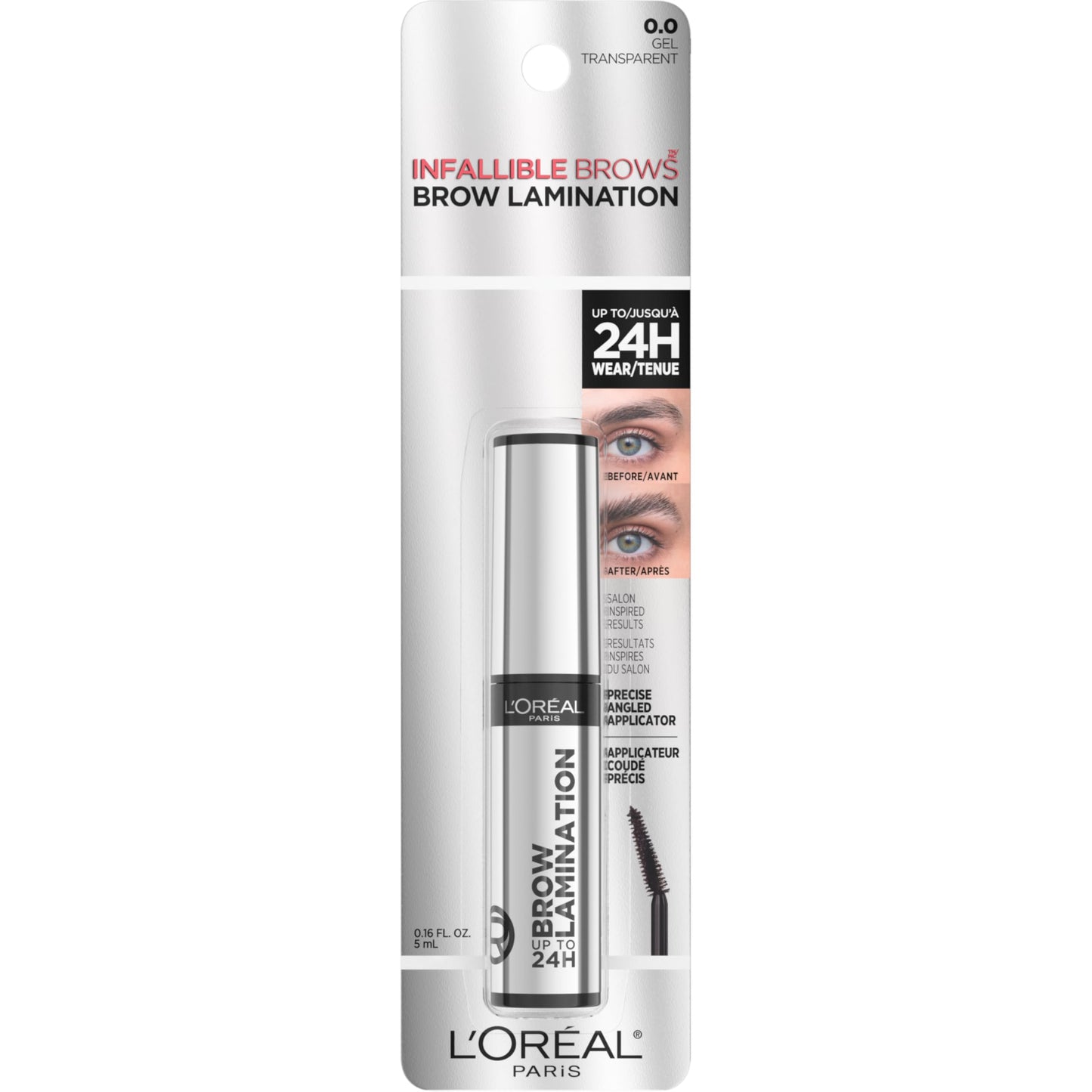 L'Oreal Paris salon-inspired eyebrow lamination product styling angle