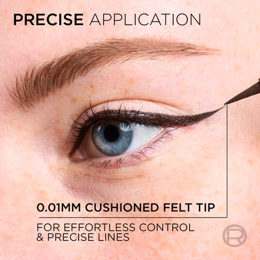 L'Oreal Paris Haute Precision liquid liner pen un单独 displaying the ultra fine 0.01 mm felt micro tip.