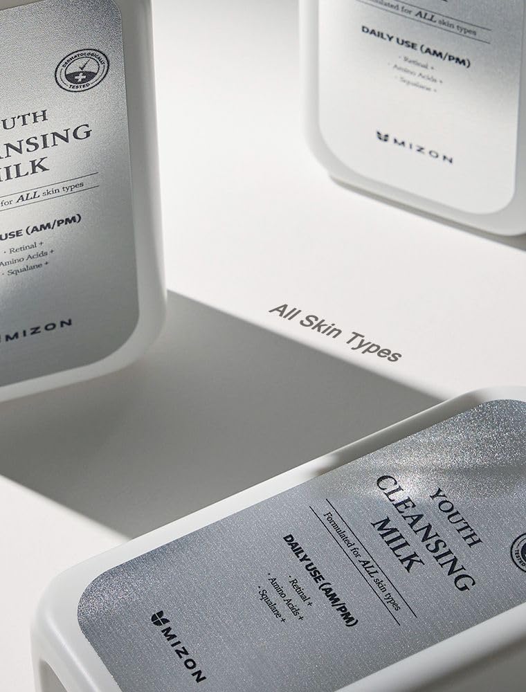 Mizon Youth Cleansing Milk bottle size and volume display