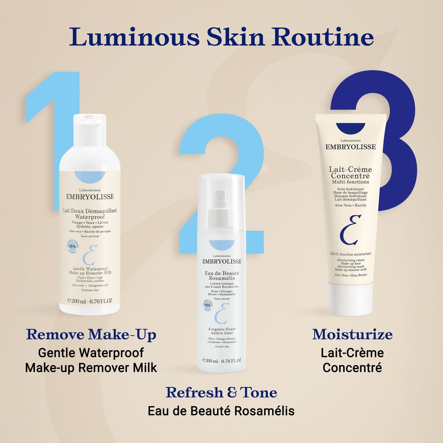 Authentic Embryolisse skincare bottle for all skin types