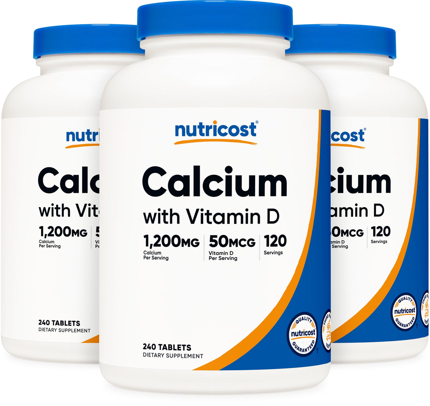 Nutricost Calcium dietary supplement tablets in a health and wellness setting