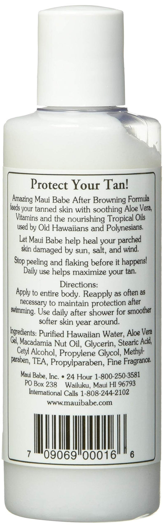Maui Babe After Browning Lotion tan enhancer texture and packaging